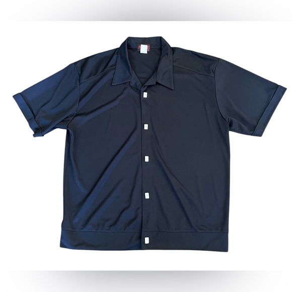 Vtg Morbid Threads Black Men XL Cards Button Down Rockabilly Gambling Vegas - Picture 1 of 5